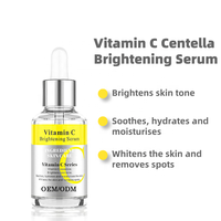 Sérum Éclaircissant Personnalisé à la Vitamine C et à la Centella, Hydratant, Apaisant et Réparateur, Essence de Soin Visage OEM Marque Privée