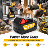 Batterie lithium-ion rechargeable 18V 5Ah, batterie de remplacement pour outils électriques sans fil Milwaukee 18V 4.0Ah 5.0Ah 6.0Ah 9.0Ah