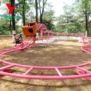 Parque de atracciones de alta calidad Paseos Mano de obra Pedal de conducción Patio trasero Niños Mini tren Energía humana Montaña rusa sin energía para la venta - Product Image 1