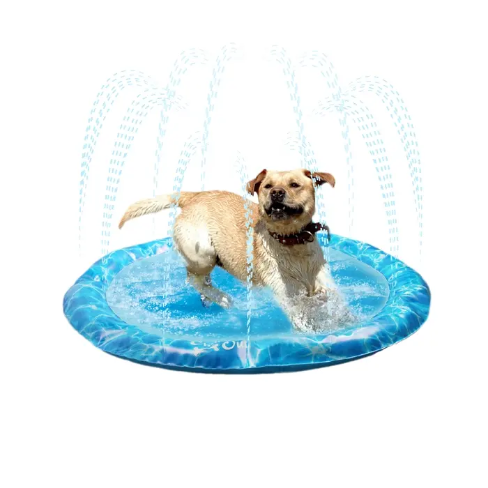 AFP 130cm L Size Pet Dog Sprinkler Splash Pad Mat Wholesale Outdoor Water Play Spray Splash Sprinkler Pool Toy For Dogs kids