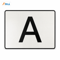 Plaque réfléchissante allemande pour le transport de déchets, 400x300mm, avec billes de verre RA1/A, pour l'avant et l'arrière des camions à déchets