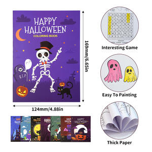 4 Packs/8 Packs Livre d'activité de <span class=keywords><strong>dessin</strong></span> à colorier personnalisé pour enfants Halloween Noël Pâques Saint-Valentin Party Arts Supplies - Product Image 6