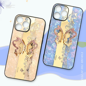Funda de teléfono móvil con diseño ostentoso de mariposa y Diamante, para <span class=keywords><strong>Iphone</strong></span> 12, Mini <span class=keywords><strong>14</strong></span> <span class=keywords><strong>pro</strong></span>, <span class=keywords><strong>amx</strong></span> 13 <span class=keywords><strong>pro</strong></span>, 2022 - Product Image 5