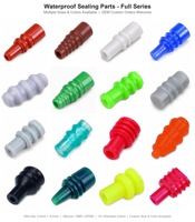 Connecteur électronique automobile en caoutchouc silicone à 2 positions avec joint d'étanchéité arrière pour câble
