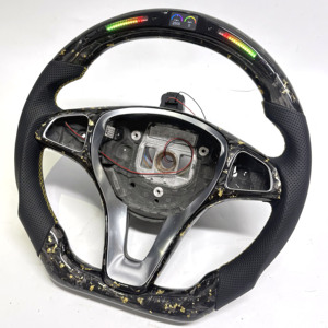 Volant en tissu sergé 3K C63 pour W205 C43 C180 C200 C250 C300 AMG 2014-2018 Prêt à être expédié - Product Image 2