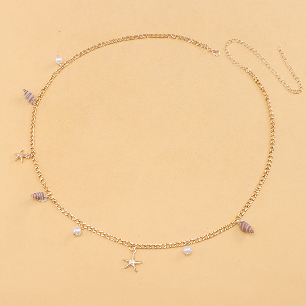 โซ่คาดเอวลายหอยสังข์และปลาดาวขนาดเล็ก