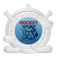 Médaille de championnat de hockey Noble Médaille personnalisée Sports Rectangle Médailles en métal de hockey en alliage de zinc