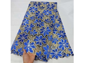 <span class=keywords><strong>Tela</strong></span> <span class=keywords><strong>de</strong></span> Encaje Guipur con Lentejuelas Florales para Vestidos <span class=keywords><strong>de</strong></span> Mujer Africana, Precio <span class=keywords><strong>de</strong></span> Mayoreo en Oferta - Product Image 3