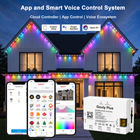 Lumières de Noël permanentes Gouly Morden Design IP68, source de lumière ponctuelle LED UCS7604 pour l'éclairage des fêtes avec contrôle Wi-Fi Cloud