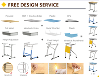 Ensemble bureau et chaise individuels réglables pour étudiant, mobilier scolaire moderne pour projets pédagogiques, service tout-en-un