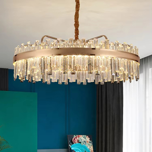Lustre moderne de luxe en cristal arrondi, grand luminaire de plafond pour <span class=keywords><strong>salon</strong></span>, lustre moderne de luxe en cristal K9 pour hôtel et villa - Product Image 5