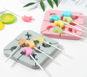 Moldes antiadherentes de silicona con forma de dibujos animados de 8 cavidades, molde para hacer gelatina gomosa para galletas de Chocolate y caramelo <span class=keywords><strong>casero</strong></span> con ventosa S - Product Image 4