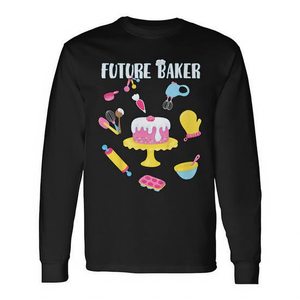 Camiseta de manga larga Future Baker para niños, diseño aspiracional y adorable para niños - Product Image 2