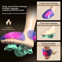 Appareil de massage électrique Shiatsu pour pieds et mollets avec chauffage, vibrations, pression d'air et rouleaux à billes