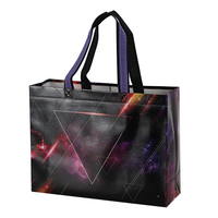 Produits phares 2020 : Sac de courses personnalisé en non-tissé laminé réutilisable avec poignées et autres fermetures