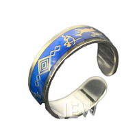 Bague tendance en laiton à motif égyptien, changeant de couleur selon l'humeur, unisexe