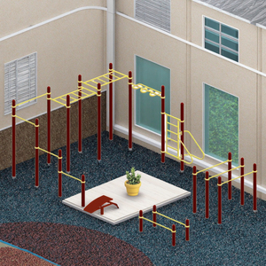 Equipo de Gimnasia de Acero para Exteriores, Parques de Entrenamiento Corporal, Barras Paralelas de <span class=keywords><strong>Calistenia</strong></span>, Banco de Pesas para Uso <span class=keywords><strong>en</strong></span> Parques Infantiles - Product Image 3