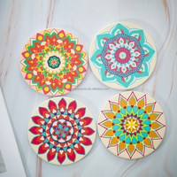 Sous-verres en céramique vierges personnalisables par sublimation pour hôtels et restaurants, absorbants, résistants à la chaleur, couleur CMYK
