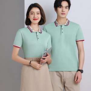 เสื้อโปโลผ้าฝ้ายสำหรับผู้ชายเสื้อโปโลแขนสั้นพิมพ์โลโก้ - Product Image 4