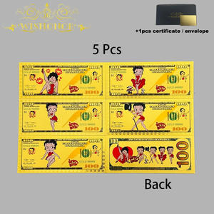 Золотая банкнота «Бетти Буп» (Аниме), 2026 год, с покрытием из 24-каратного золота, для коллекционирования - Product Image 5