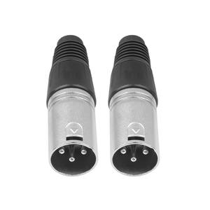 XLR 3-Pin XLR Mikrofon Perak Konektor Adaptor Audio Steker Pria + Soket Wanita 3 Pin XLR Steker Pro Konektor Adaptor XLR - Product Image 4