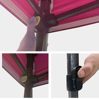 Tente pliable de 3x3m de diamètre, kiosque, chapiteau publicitaire en polyester imperméable pour l'extérieur et l'intérieur, salons professionnels, mariages