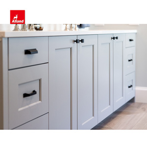 Alland cinese lavabo quarzo bancone grigio verniciato lacca morbida stretta mobili bagno americano mobile lavabo con 2 lavandini - Product Image 4