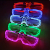 Lunettes à LED lumineuses clignotantes, accessoires de fête pour Halloween, Noël, Nouvel An, Rave, Club, Cosplay