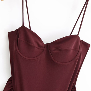 PB&ZA Femme 2026 Nouvelle <span class=keywords><strong>Robe</strong></span> Midi <span class=keywords><strong>Corset</strong></span> Chic et Tendance Coupe Slim Vintage Élégante Sans Manches Plissée <span class=keywords><strong>Robe</strong></span> Mujer - Product Image 3