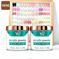 Poudre acrylique transparente VO Custom 8oz pour ongles, lot de poudre acrylique en vrac pour ongles, poudre acrylique rose couvrante, poudre de trempage en gros