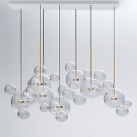 Moderne En Métal Plafond En Verre Globe Spoutnik Lustre Semi Encastré Lustre pour Salon Salle À Manger Chambre Cuisine de la Ferme