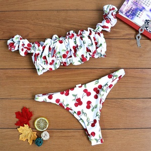 ชุดบิกินี่เซ็กซี่แบบดันทรง 2 ชิ้น ผ้าสแปนเด็กซ์/โพลีเอสเตอร์ แห้งเร็ว สายรัดรูปตัววี ชุดชายหาด - Product Image 4