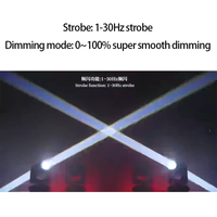 Mini Sharpy Beam, Cabeza Móvil LED de Doble Cabezal de 180W con Control DMX512, Luz de Haz RGBW para Eventos de DJ e Iluminación de Escenarios