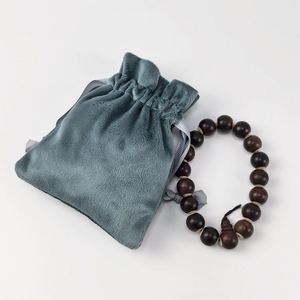 Wholesale <b>Small</b> Jewelry Pouch Luxury Custom Logo Velvet Drawstring Pouch Jewelry <b>Gift</b> <b>Bag</b> <b>Small</b> Velvet Packaging <b>Bag</b> with Ribbon - Product Image 5