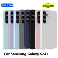 Coque de téléphone OEM Premium en silicone liquide souple anti-rayures avec protection intégrale de l'appareil photo, antichoc, pour Samsung Galaxy S24+