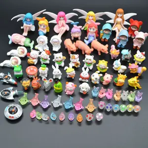 Estatueta de animais em miniatura kawaii, brinquedos em massa 3D para crianças, mini figuras fofas de resina, decoração de bolos de aquário