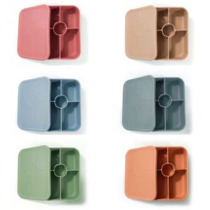 BPA Free Kids Food Container Silicone Bento <b>Box</b> Baby Outdoor Travel Portable Divided <b>Lunch</b> <b>Box</b> With Lid Set - Product Image 5