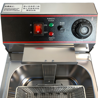 Friteuse électrique professionnelle de qualité commerciale en acier inoxydable 22L/26L/32L pleine taille pour ailes de poulet avec thermostat et minuterie