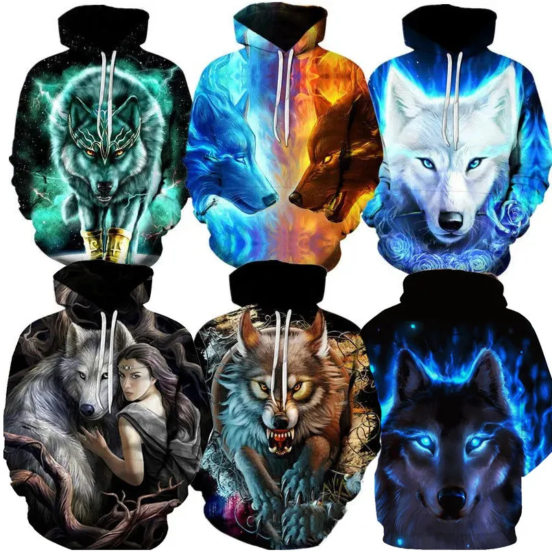 Fashion 3d Digital Custom Printing Casual Hooded Coat For Men Style Pullover Plus Size Street Hoodies