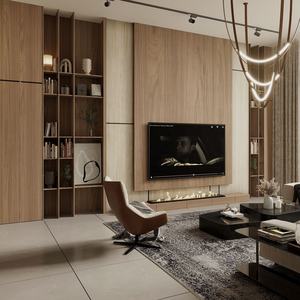 Offre Spéciale simple support de télévision en bois avec tiroir pour la maison salon meubles élégants étagère de télévision armoire en pierre <span class=keywords><strong>meuble</strong></span> de télévision - Product Image 3