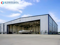 Hangar en structure préfabriquée en acier, grande portée, entrepôt pour avions, prix d'usine, prix de hangar en structure métallique
