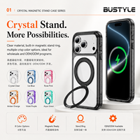 Funda Antideslizante Transparente con Anillo Magnético y Protección Contra Impactos para iPhone 18 17 Pro Max, con Logotipo Grabado Personalizado, Venta al Por Mayor