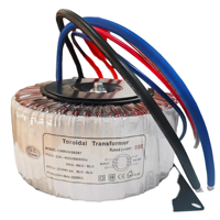 Amplificateur audio industriel à faible bruit avec serpentin de mode commun 900VA, entrée 0-230-400V, sortie