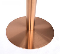 Polissage occasionnel profil de café en acier inoxydable antirouille doré pieds de table de luxe en or pas cher