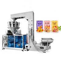 Machine d'emballage automatique de sachets personnalisée pour bonbons gélifiés et granulés, avec pesage, remplissage et scellage pour sachets refermables de 500g