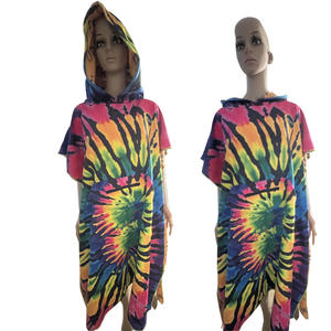 <span class=keywords><strong>Serviette</strong></span> poncho à capuche en microfibre douce, absorbante et à séchage rapide, grande taille adulte, avec logo personnalisé - Product Image 3