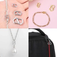 Lot de 4 fermoirs mousquetons en acier inoxydable à double ouverture pour bracelet, connecteurs de perles, idéal pour la fabrication de bijoux DIY