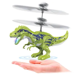 Dinosaur Toys Upgraded Flying Toy Ball Infrared Induction RC Flying Ball Toy Boys Girls Gifts LED Light Helicopter Flying Drone