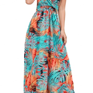 Nuevo Vestido Largo Maxi con Tirantes Finos para Mujer, Diseño Personalizado, Cuello en V - Product Image 4