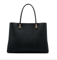 Tas Tangan Wanita Klasik Kulit Vegan Tas Guangzhou Warna Hitam Kustom Ramah Lingkungan